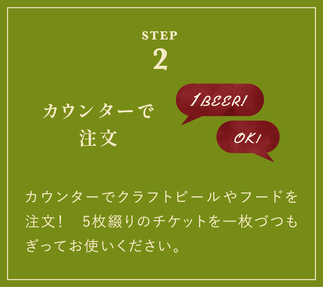 カウンターで注文